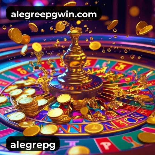 App alegrepg para iOS e Android — interface mobile, login biométrico e PIX integrado